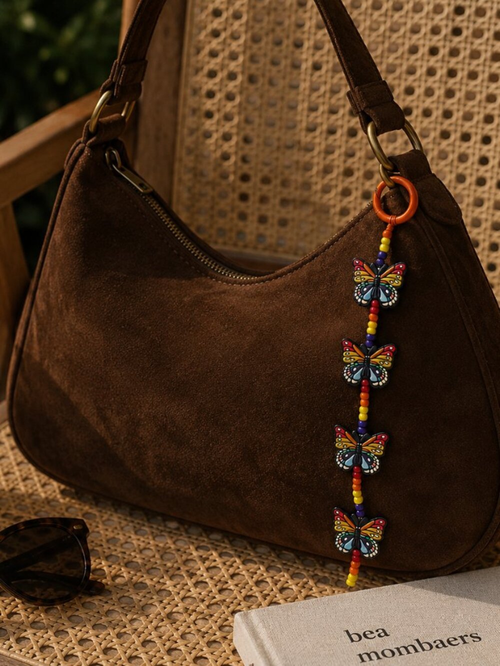 Handmade butterfly bag charm